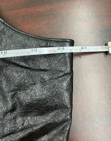 wilson's leather  Maxima Leather V-neck Sleeveless Black Zip-up Jacket with pins