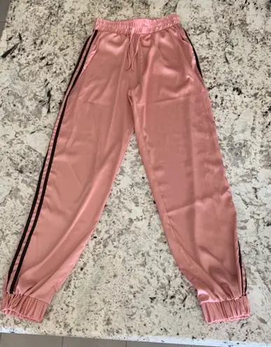 I am gia pink satin pants