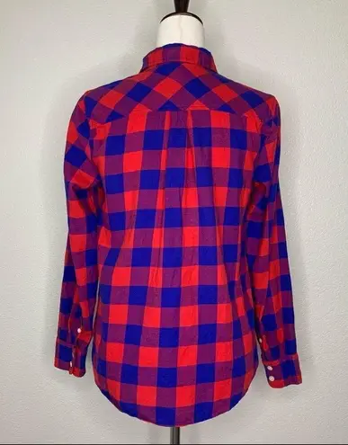 J.Crew  Women’s Flannel Gingham Boyfit Button Down Shirt