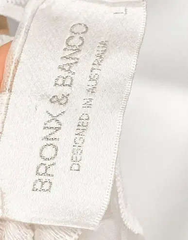 Bronx and Banco Rhinestone Studded Floral Lace Fringe Tassel Asymmetrical Dress