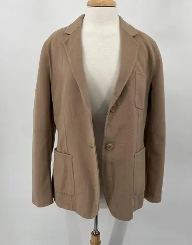 Talbots  Wool Jacket Single Breasted Button Down Patch Pockets Brown Womens 16