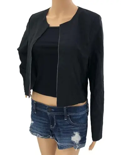 Patterson J. Kincaid PJK SMALL VINTAGE 90s Reversible ART TO WEAR Crop Jacket Blue