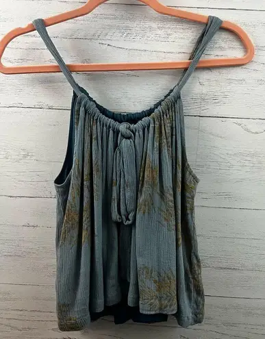 Bishop and Young Blue Gold Printed Crinkle Short Set Size M