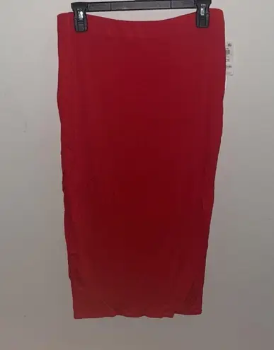 Bar III red Slit Pencil Skirt