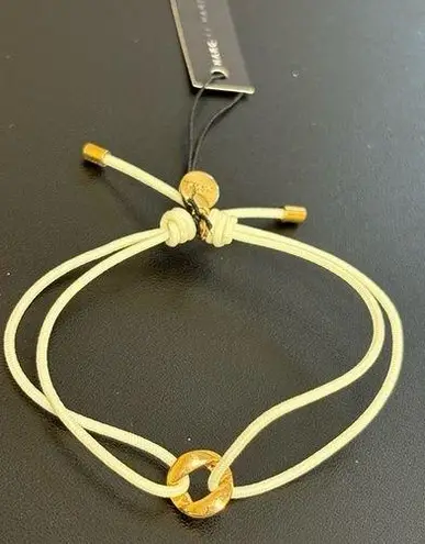 Marc by Marc Jacobs Gold and Cream Double Strand Adjustable Bracelet