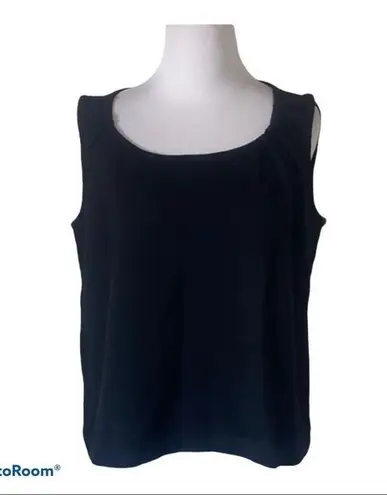 St. John womens knit black sleeveless top