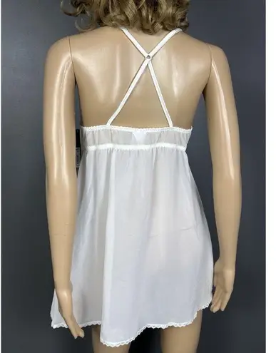 Apt. 9  Intimates Size Medium Chemise Babydoll White Bridal High Neck Lingerie