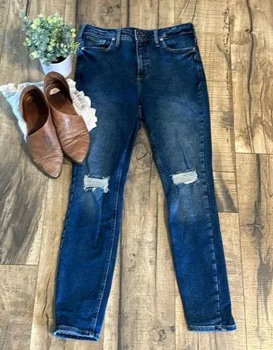 Silver Jeans Womens 29 Infinite Fit High Rise Distressed Skinny Jeans Denim