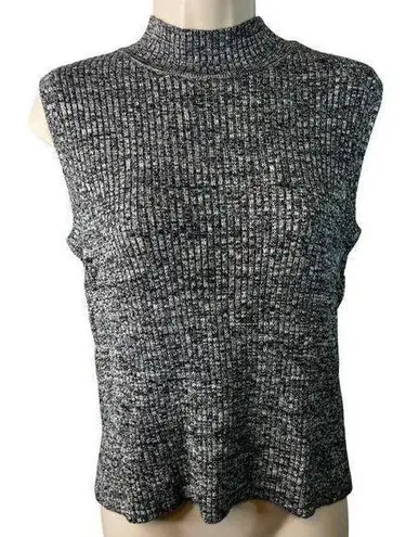 Studio I  Womens Knit Sleeveless Sweater Mock‎ Neck Ribbed Size 14