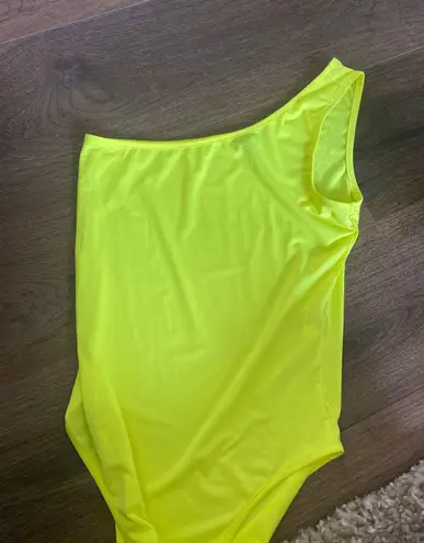 Neon Bodysuit Yellow Size XS