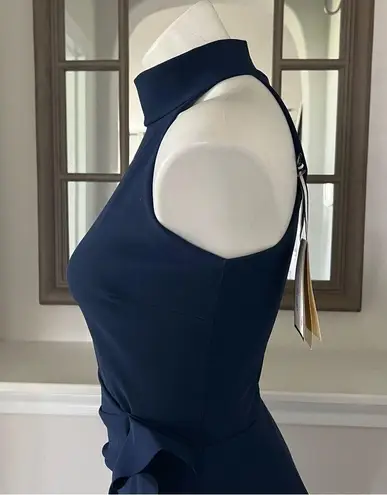 Chiara Boni La Petite Robe Gudrum Halter Ruffle Gown (Made in Italy) Size 16 NEW