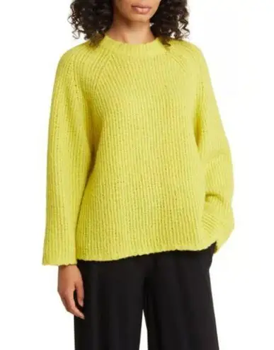 Masai Copenhagen Women's Geen Farus Crewneck Wool Blend Sweater Size Large Green