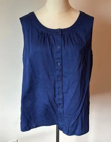Van Heusen Sleeveless Blue Relaxed Tank Top