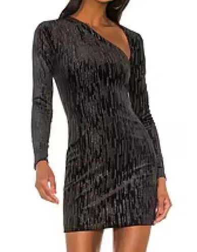 H:ours Black Asymmetrical Bodycon Dress