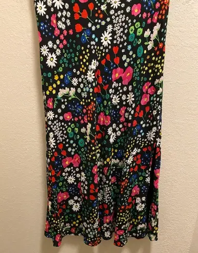 The Kooples Multicolor Floral Printed Midi Skirt Size 1 (Small)