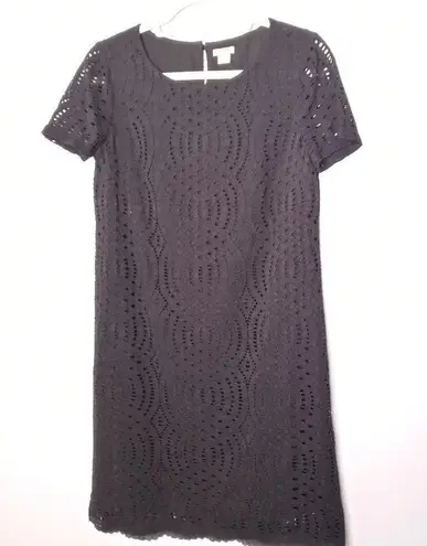 J.Crew ⭐️  black lace shift dress size 2