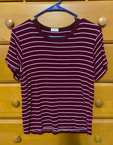 Brandy Melville Striped Red Top