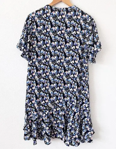 Reiss Lulu Ditsy floral Mini Dress in Blue Floral