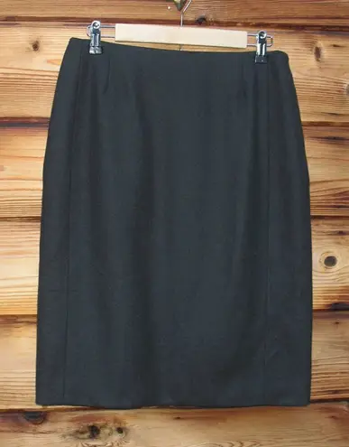 Akris Punto Wool Angora Green Pencil Skirt