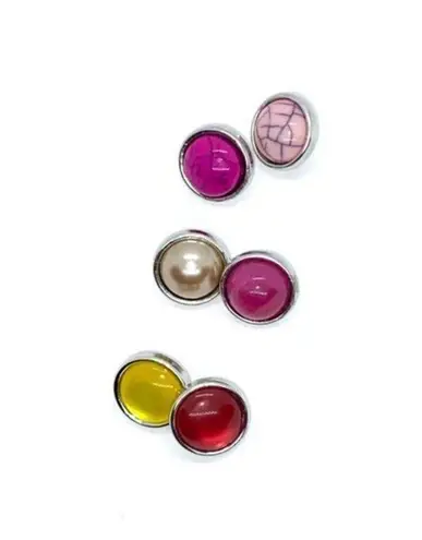 Boutique NWOT Snap-Button Charm Silver-Tone Bangle Bracelet