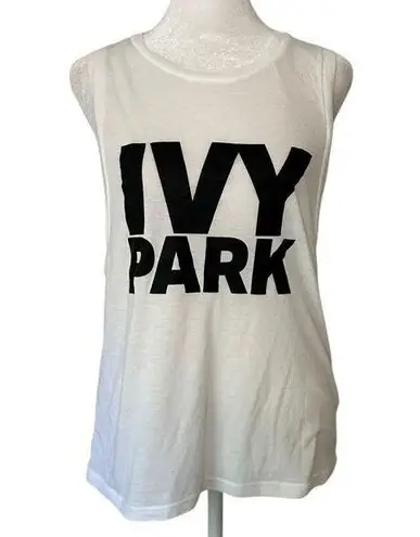 Ivy Park white logo tank top size XS