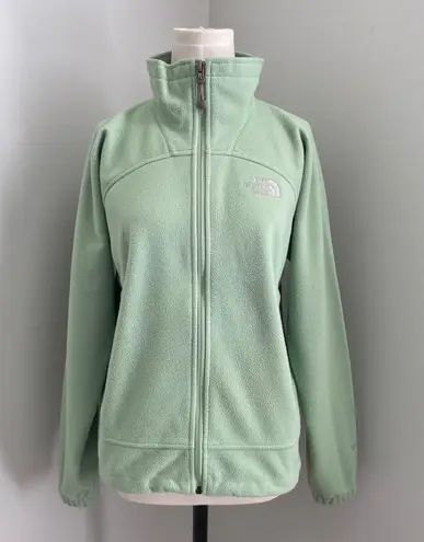 The North Face Green Fleece Full Zip Windwall Jacket