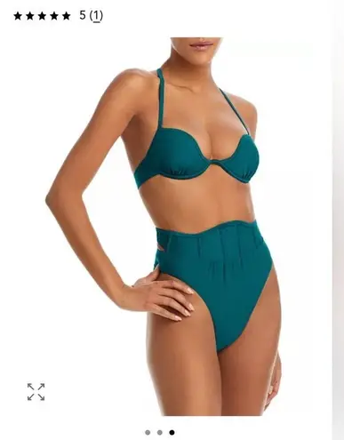 Andrea Iyamah New Andrea Lyamah Gura Teal Bikini Set in Small medium