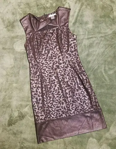 Alberto Makali Bronze Black Wiggle Dress M Gangster Witchy Animal Print
