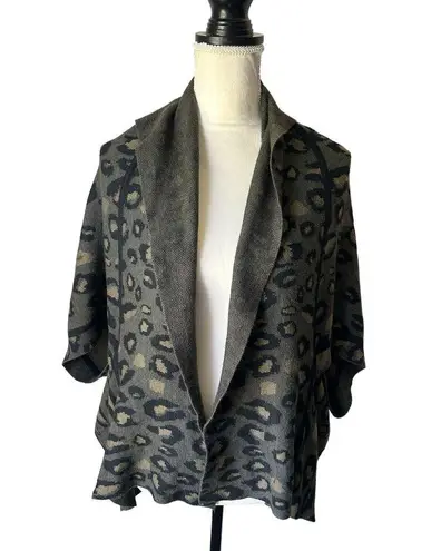 Akemi + Kin Anthropologie  Terra Leopard Kimono Cardigan O/S Open Front High Low