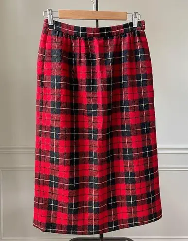 Pendleton Wallace Tartan Plaid Wool Pencil Skirt 4 6 S