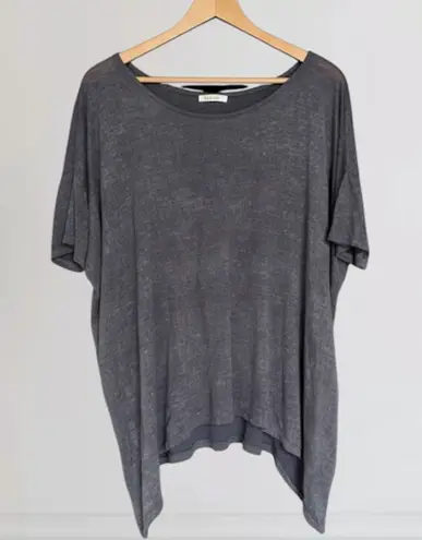 MOD Mineral Wash Open Back Twist Top Dolman Sleeve Boho Gray Size Small S