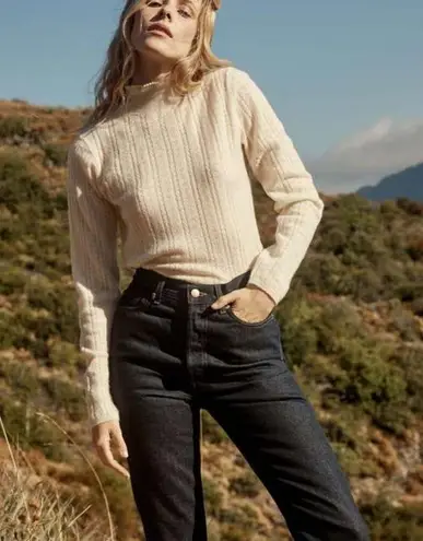 πDOENπ Diana Jean ~ High Waisted Button Fly Jeans Rinse Wash Dark Blue 30 NWT