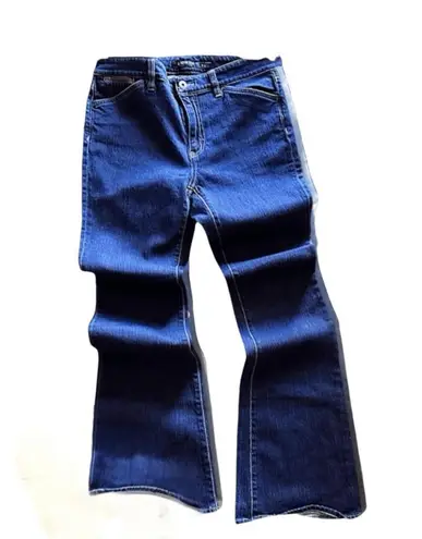 Ralph Lauren Lauren Jeans Womens Dark Wash Flared HighRise WideLeg Size 6