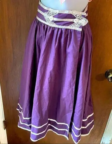 Gunne Sax purple prairie skirt cottagecore