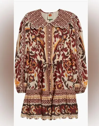 Farm Rio Long Sleeve Button Front Minidress, Small, $260