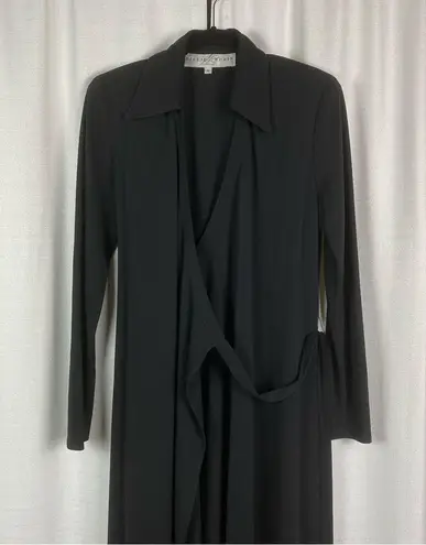 Lillie Rubin Vintage Black Wrap Maxi Dress Sz.4