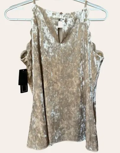 A Byer A. Byer cream/tan velvet Top size Small