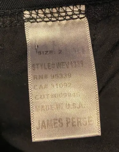 James Perse Cargo Pants w/ Drawstring Waist & Rolled Cuffs in Black - si…