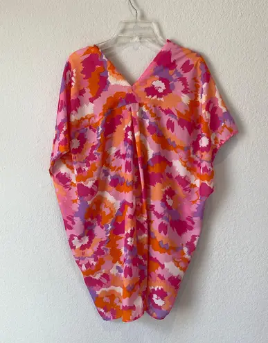 Adrienne Boutique Tie Dye V-Neck Poncho Blouse Size Small