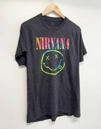 Nirvana  Tee Womens Size Extra Large Gray Crewneck Short Sleeve