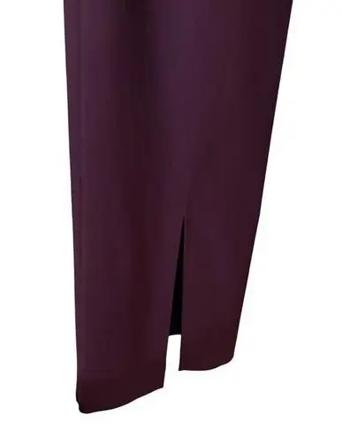 Cache  Burgundy Flat Front Pant 10" front bottom leg split Stretch No Waist Band - Image 1