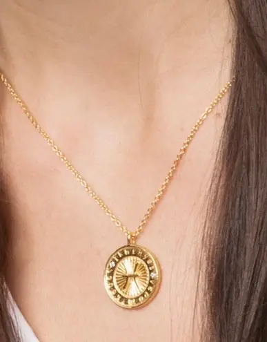 Pisces Coin Necklace, Zodiac/Sterling Silver