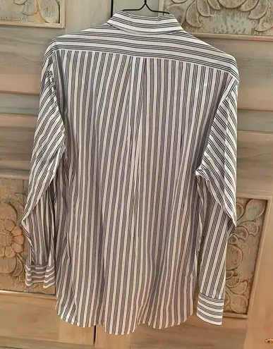 La Martina Blue White Striped Button Down