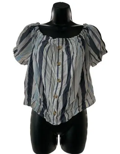 Arizona Jeans Arizona Jean Company 2x off shoulder crop top blouse