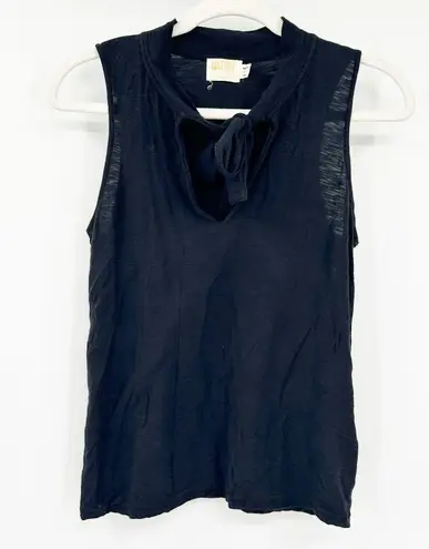 Nation Ltd Womens Elevated Basic Via Tie Front Flowy Pima Cotton Tank Top Size S