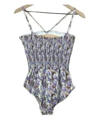 Tanya Taylor NWT Kendra Smocked One-Piece Lined Adjustable Straps 3X Purple