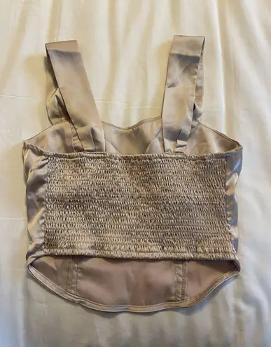 Cider Cream Satin Corset Top