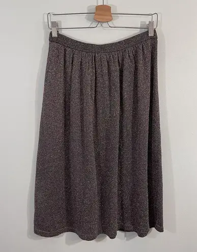Rebecca Taylor Women's Grey Glitter Pleated Straight Midi Skirt Size S NWOT