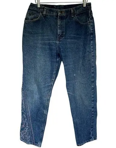 Riders By Lee Embroidered leg high waist cotton jeans women's size 14P denim