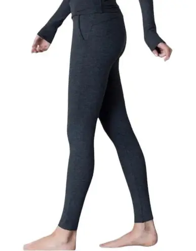 Lunya charcoal grey hue Restore pocket leggings pima cotton blend size XS Gray